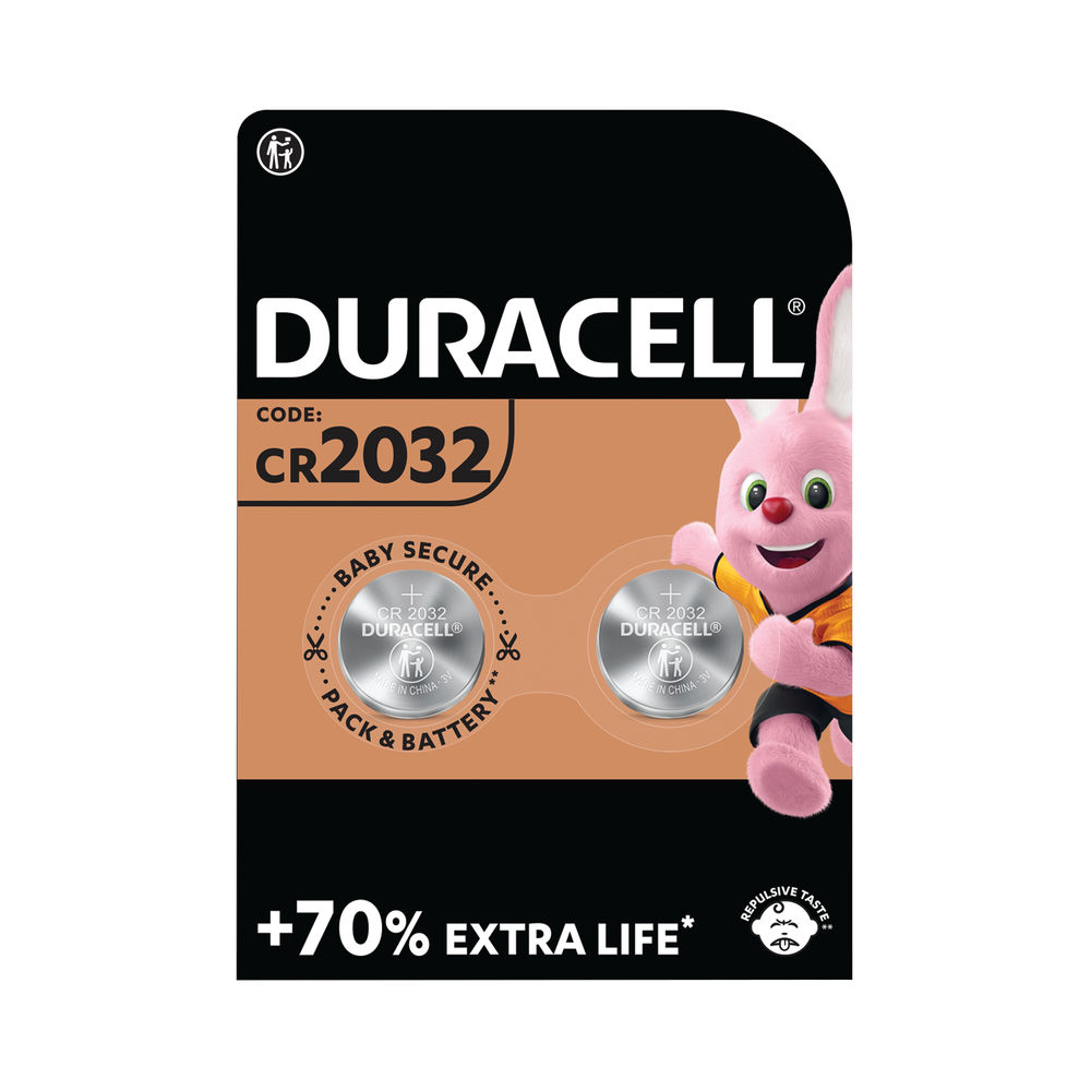 Duracell DL2032 3V Lithium Button Battery (Pack of 2) 75072668