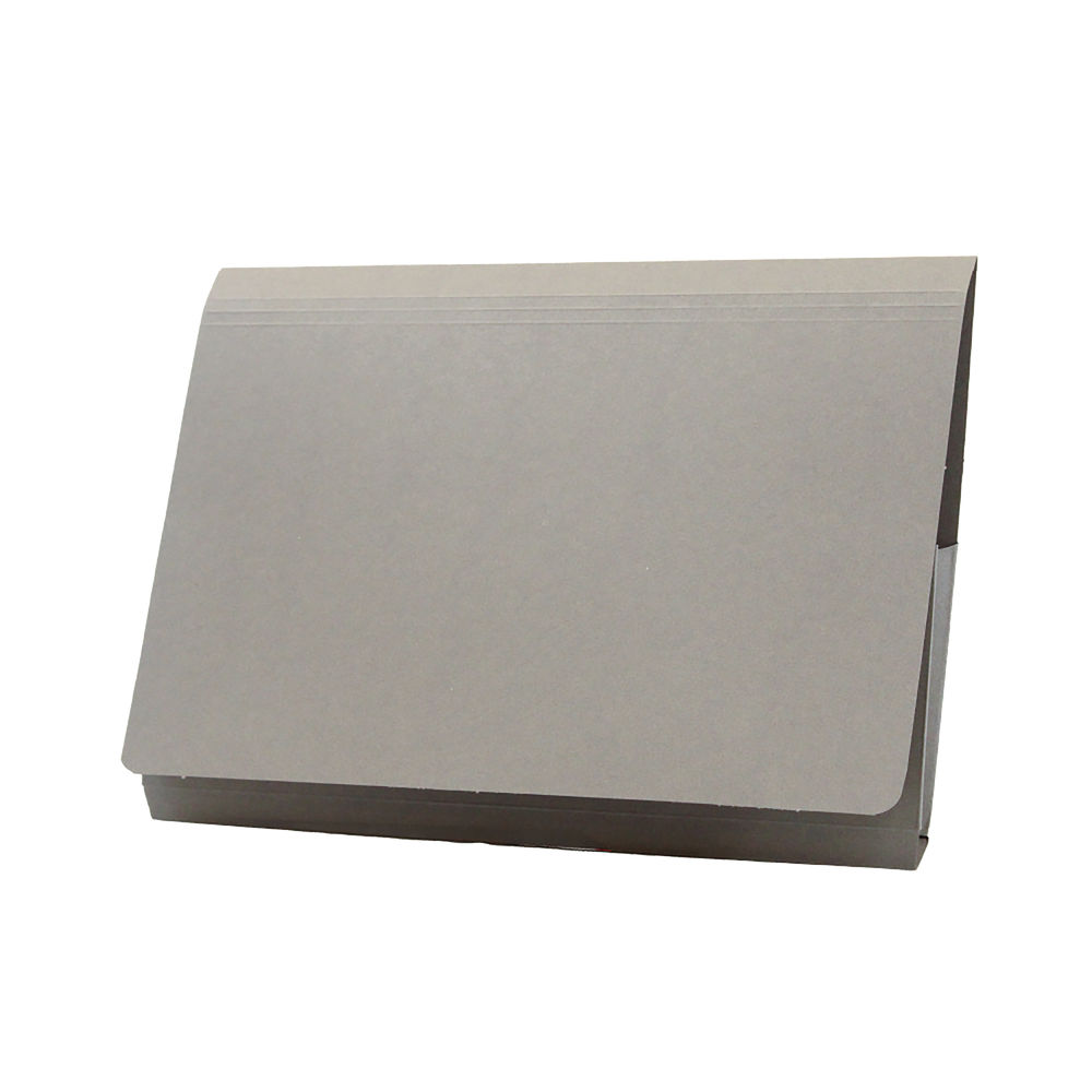 Exacompta Guildhall Full Flap Pocket Wallet Foolscap Grey (Pack of 50) PW2-GREY