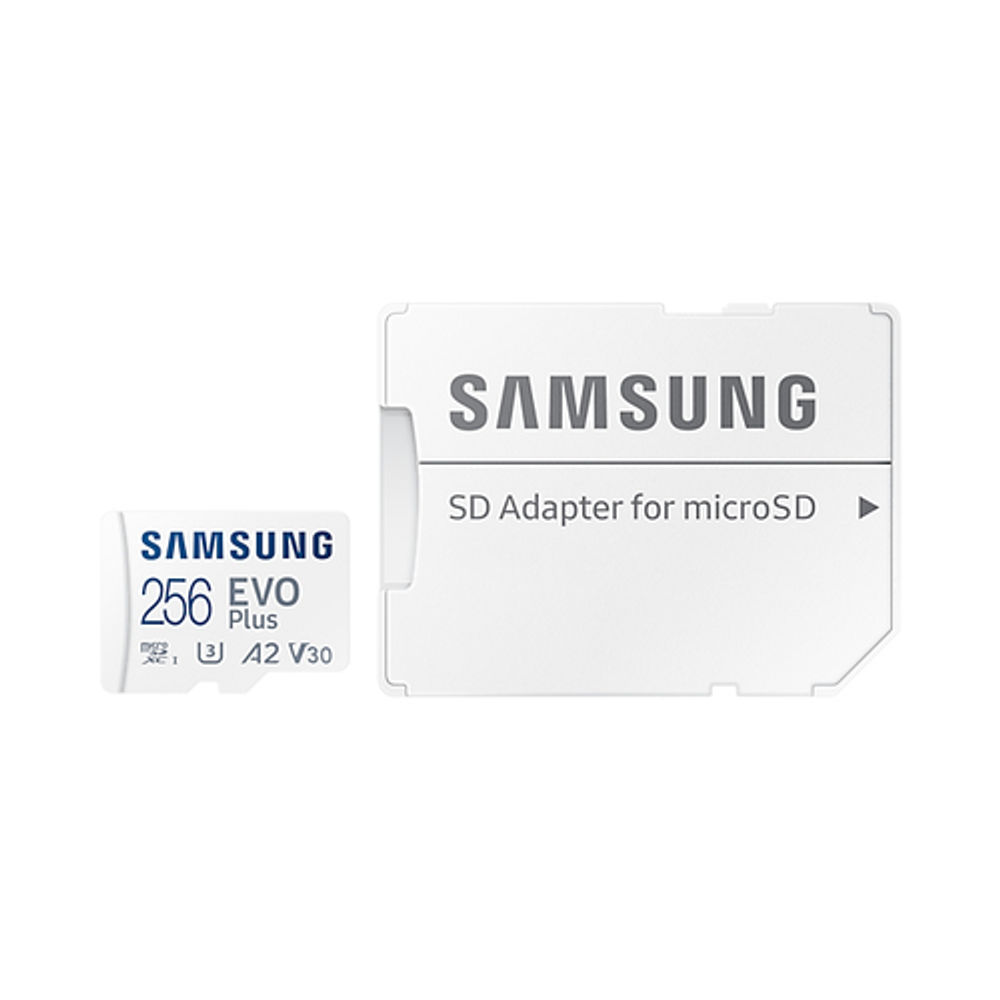 Samsung EVO Plus Memory Card MicroSDXC UHS-I Class 10 256 GB White