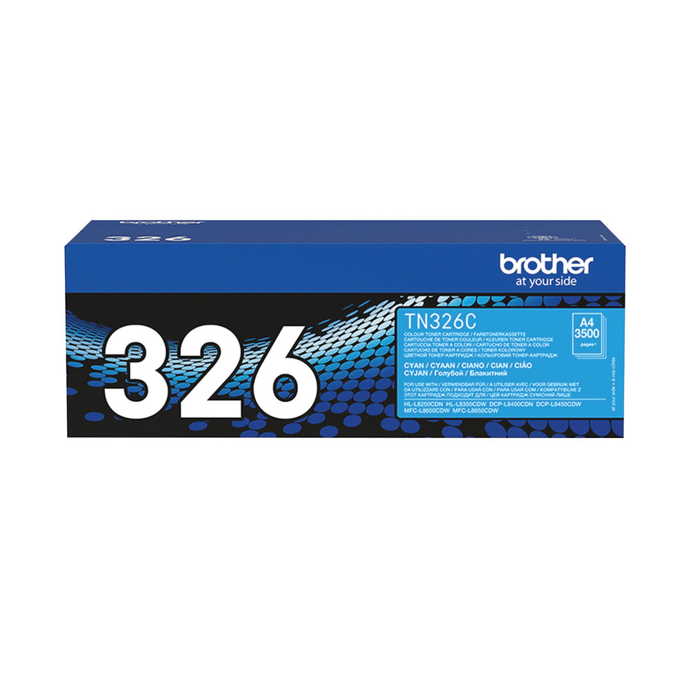 Brother 326 Cyan High Capacity Toner Cartridge - TN326C