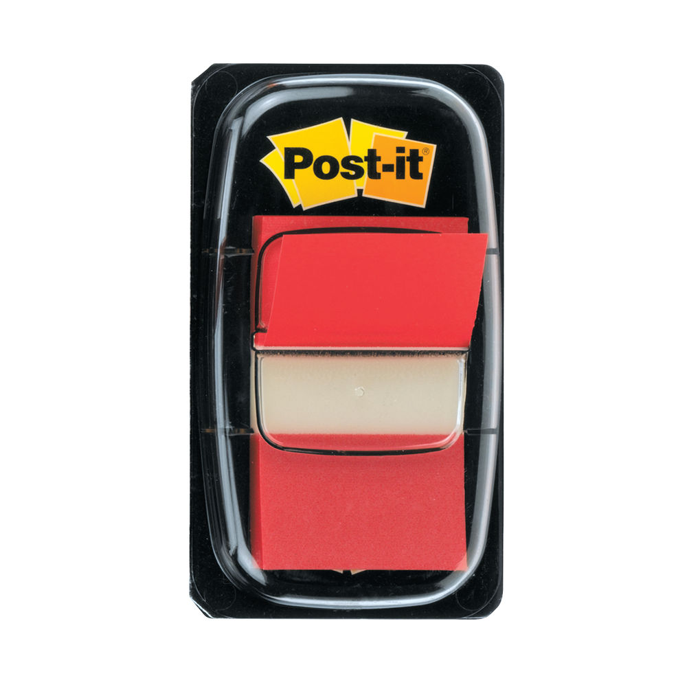 Post-It Red Standard Index Tabs (Pack of 50)