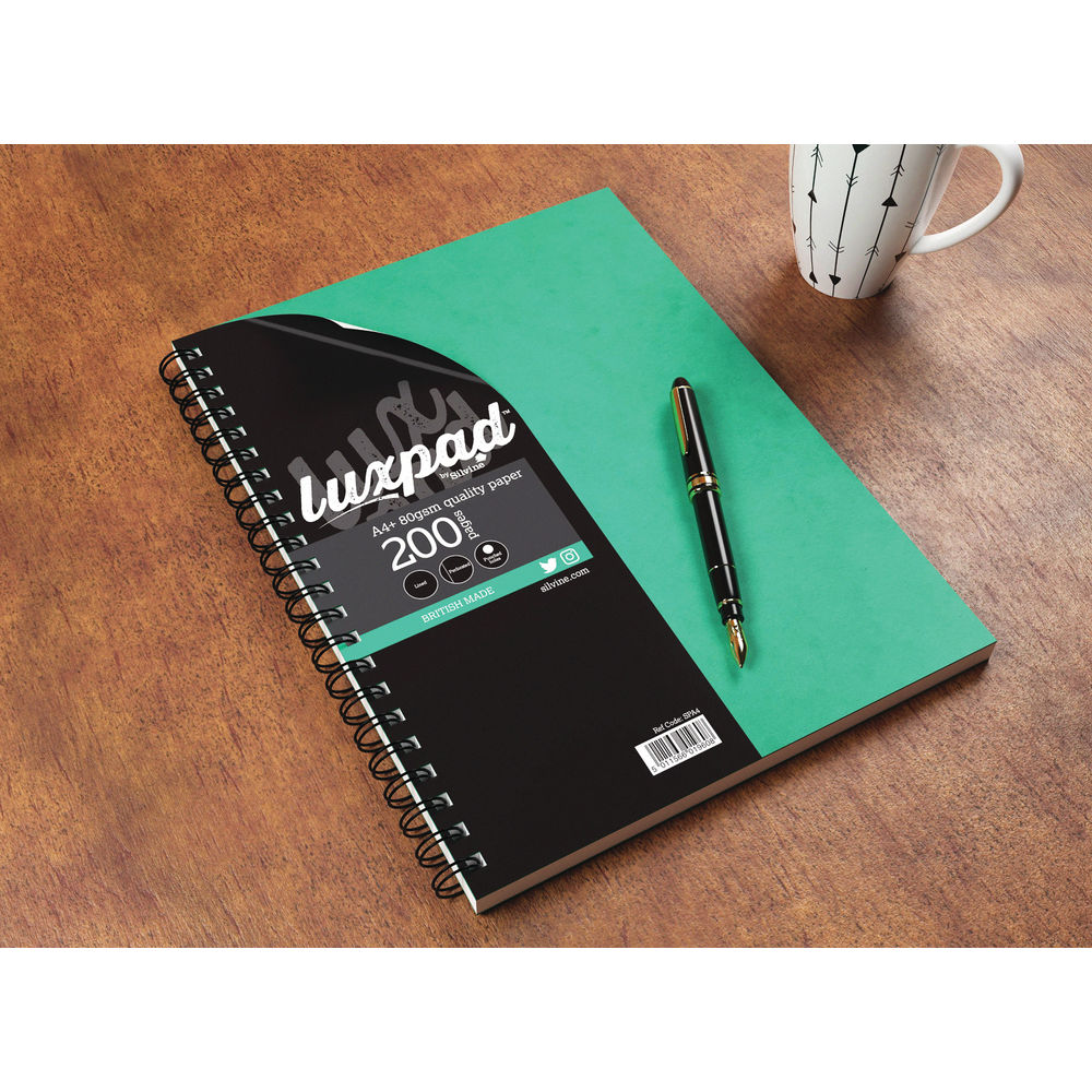 Silvine Luxpad Hardback Wirebound Notebook A4 Plus (Pack of 6)