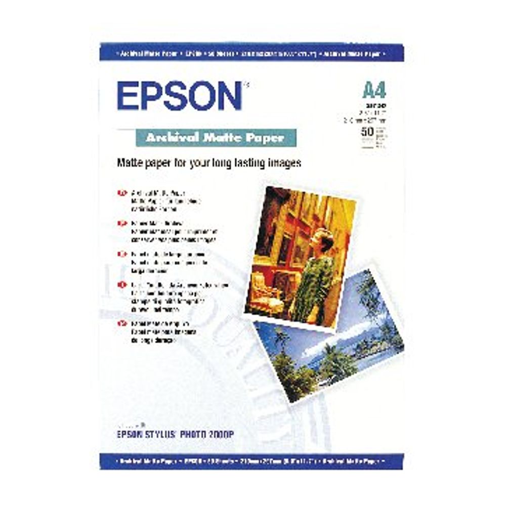 Download Epson A4 Archival Matte Paper (50 Pack) C13S041342