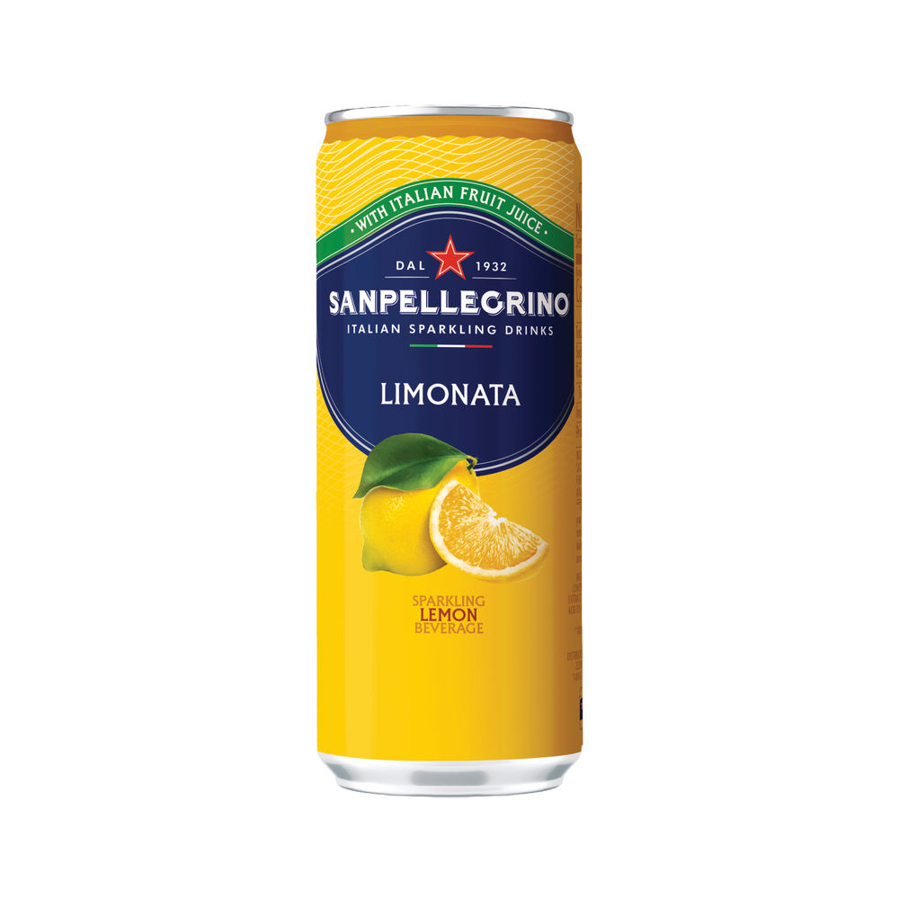 San Pellegrino Limonata Lemon 330ml Can (Pack of 24) 12516265