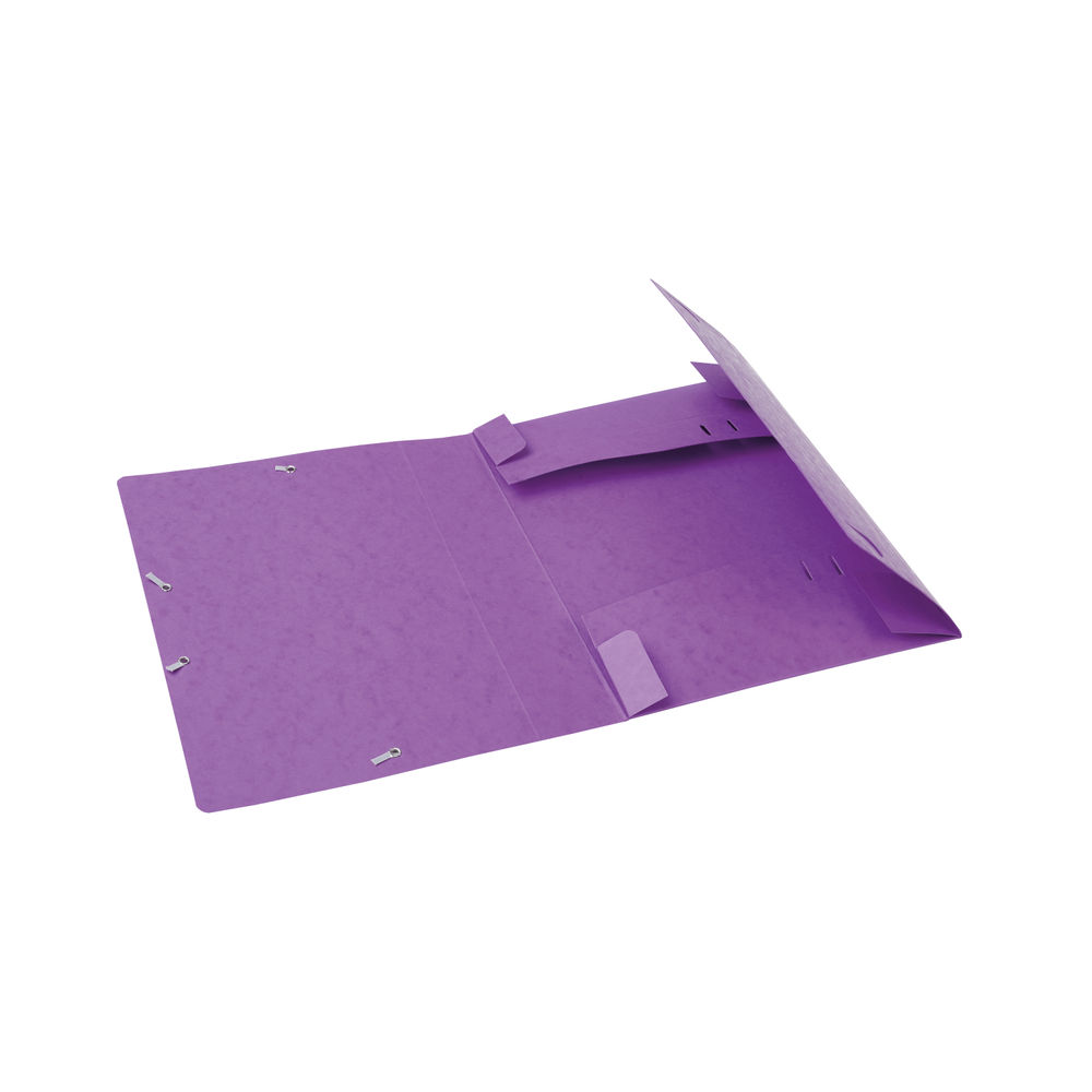 Exacompta Box File Pressboard 60mm 600g A4 Mauve (Pack of 10)