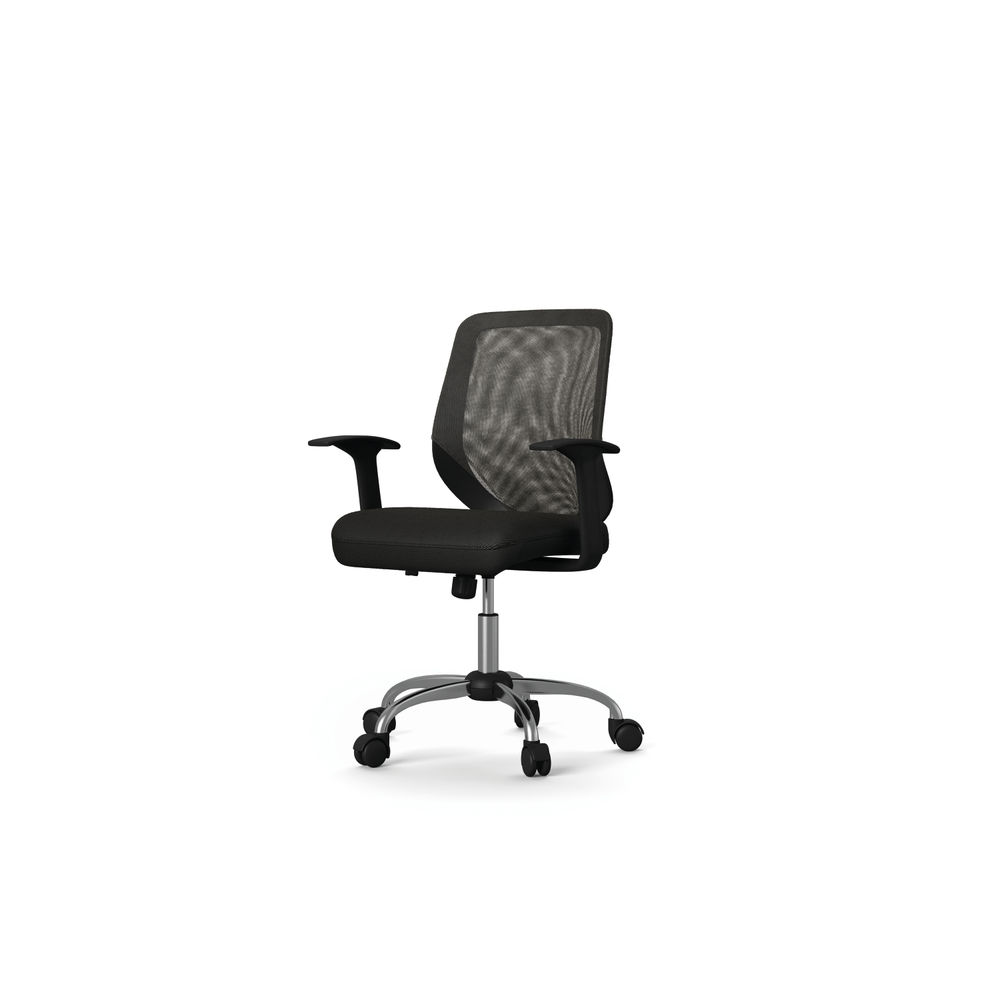 Alphason Atlanta Mesh Back Operator Chair with Arms Black AOC9201-M