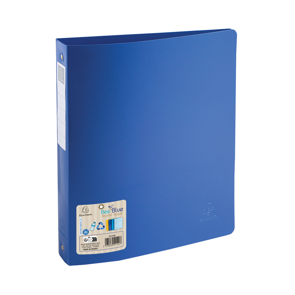 Exacompta Bee Blue Ring Binder 4-Ring 30mm Spine PP Blue (Pack of 12)