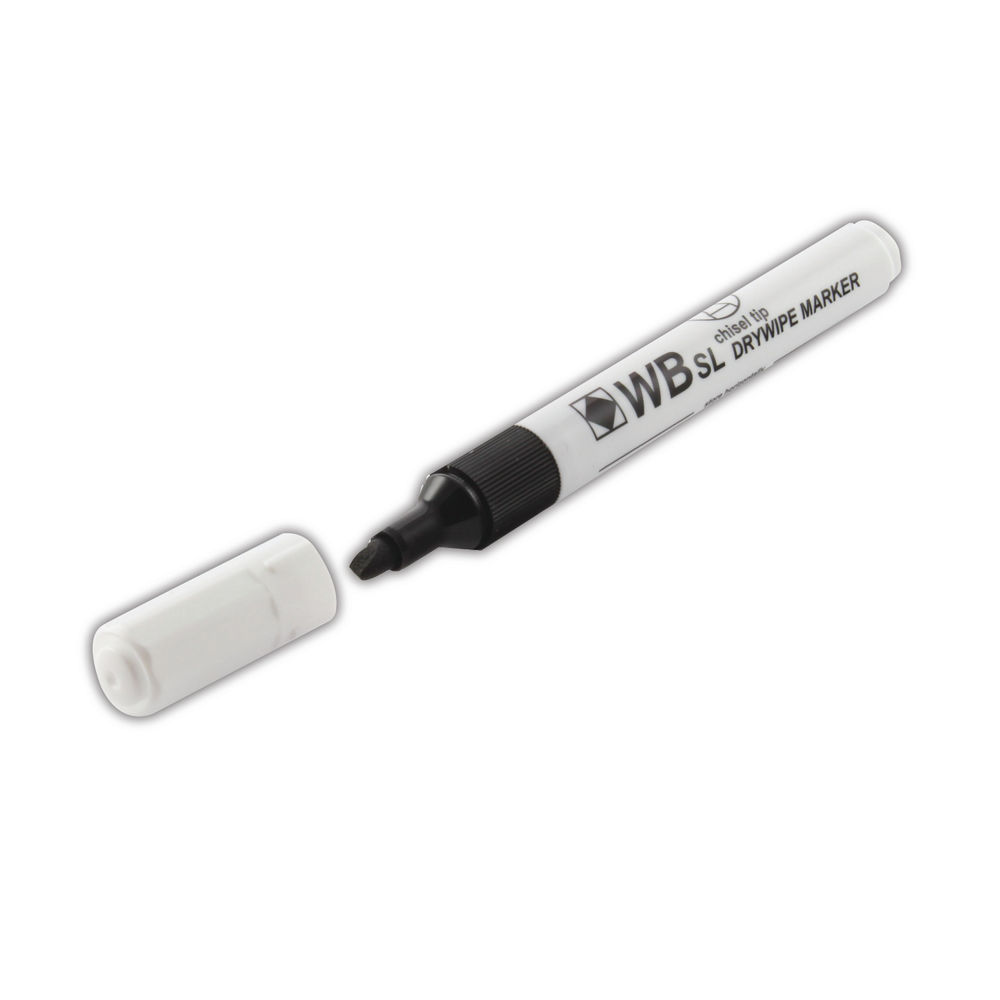 Black Chisel Tip Whiteboard Marker (Pack of 10)