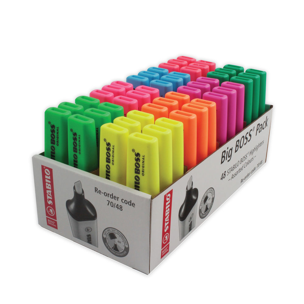 STABILO BOSS Original Assorted Highlighters (Pack of 48)