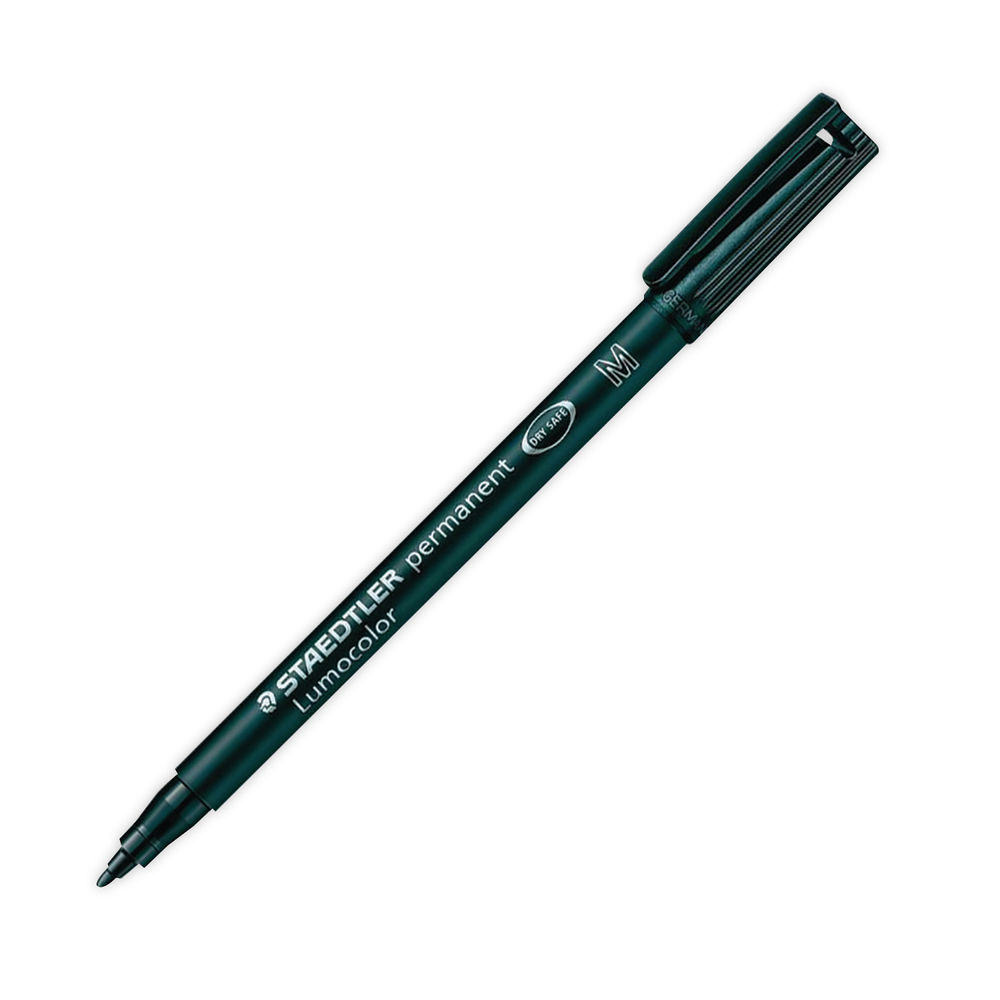 Staedtler Black Lumocolour Permanent Pens (Pack of 10)