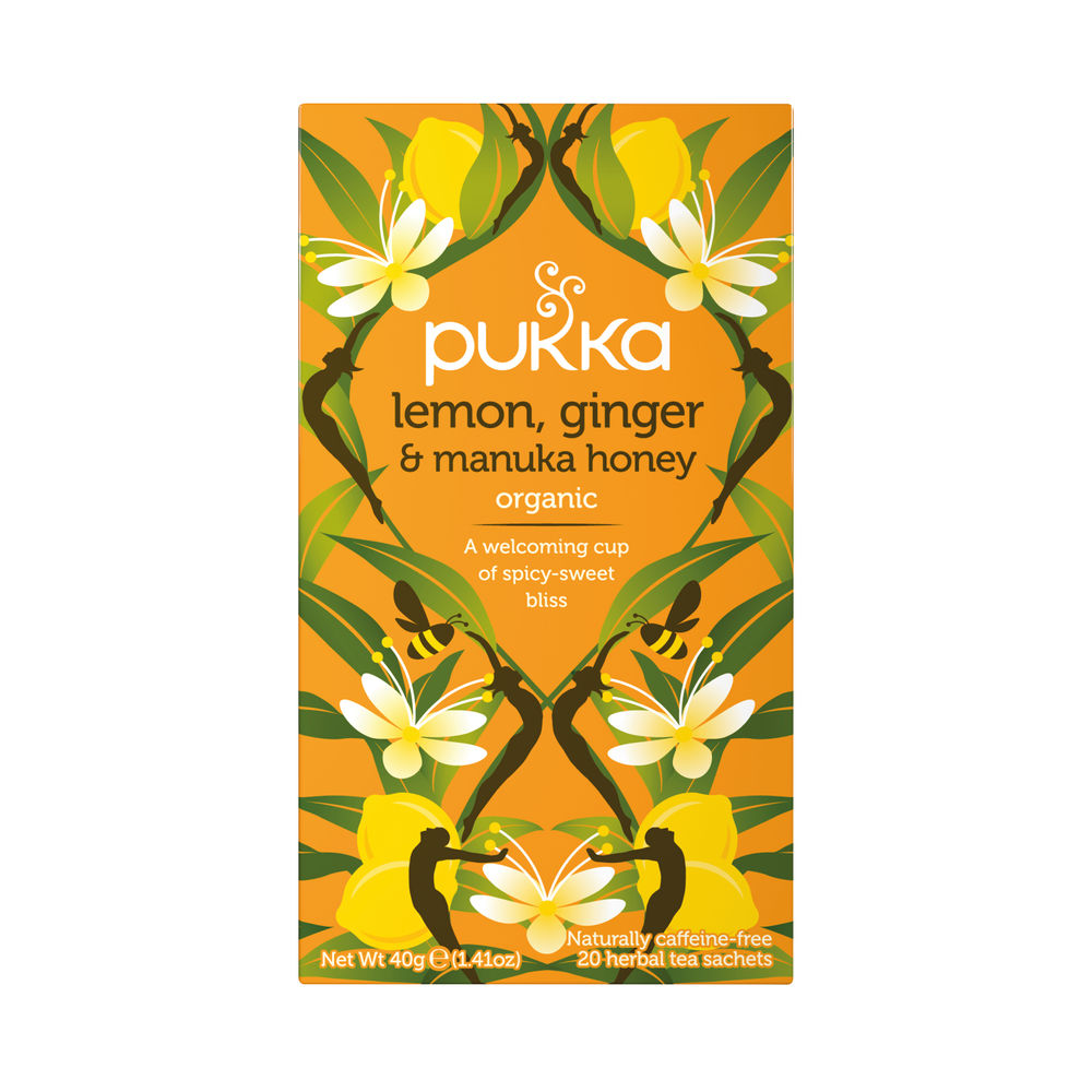 Pukka Lemon Ginger and Manuka Tea Bags (Pack of 20) P5049