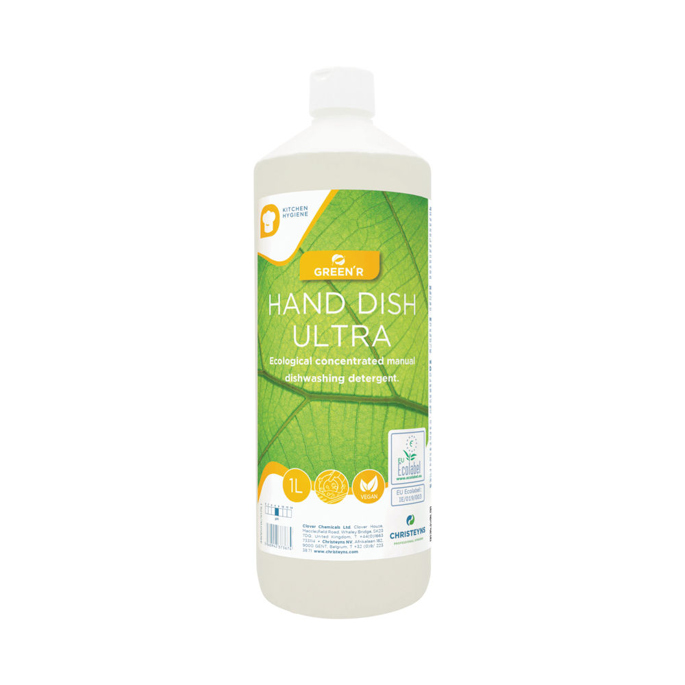 Green'r Hand Dish Ultra Dishwash Detergent 1L (Pack of 12) 490DONCCGB1079