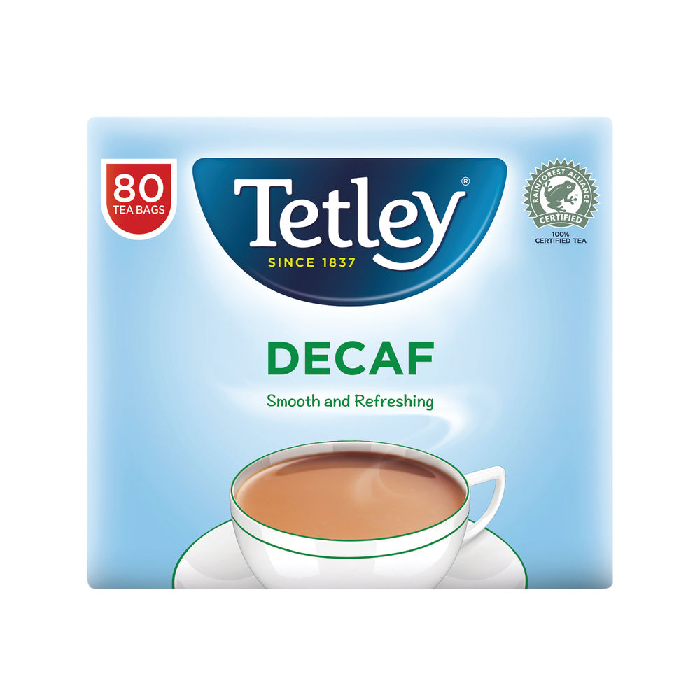 Tetley Decaffeinated Tea Bag (Pack of 80) 5012X