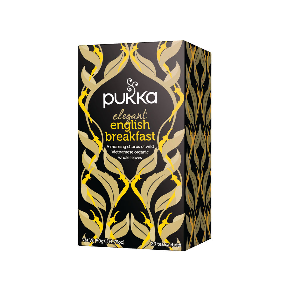 Pukka Elegant English Breakfast Tea Sachets, Pack of 20 | P5050