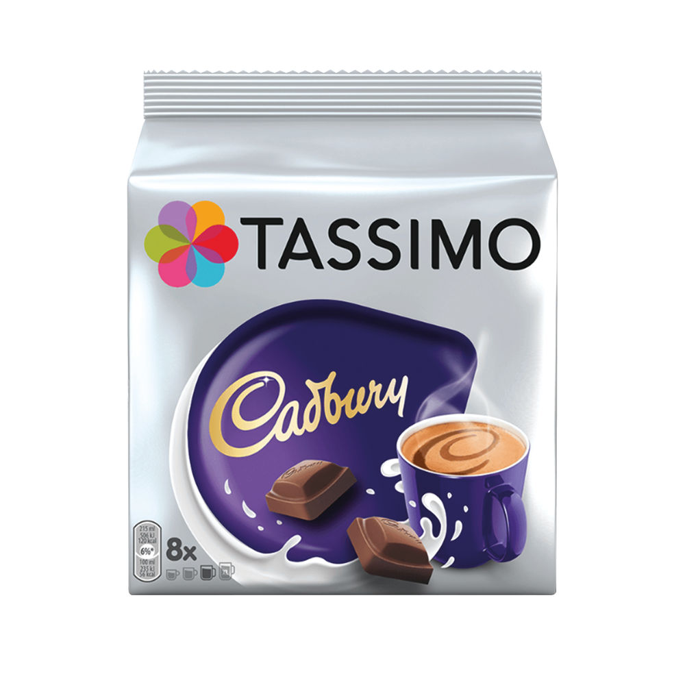 Tassimo Cadbury Hot Chocolate 240g 8 Capsules (Pack of 5) 4031638