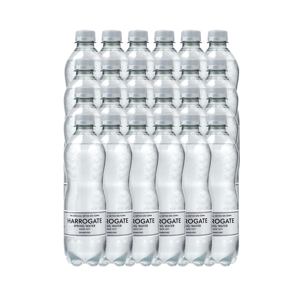 Harrogate 500ml Sparkling Spring Water Bottles, Pack of 24 | P500242C