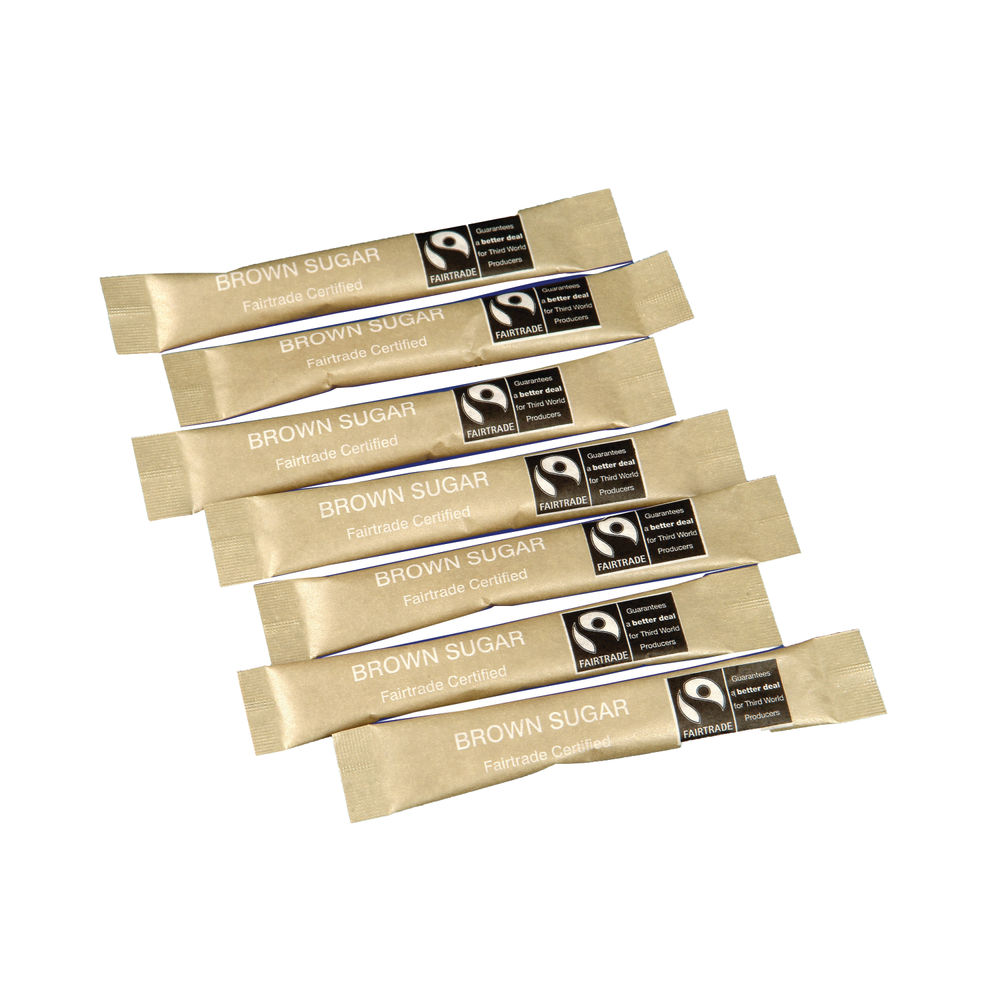 Fairtrade Brown Sugar Sticks (Pack of 1000) SJ957