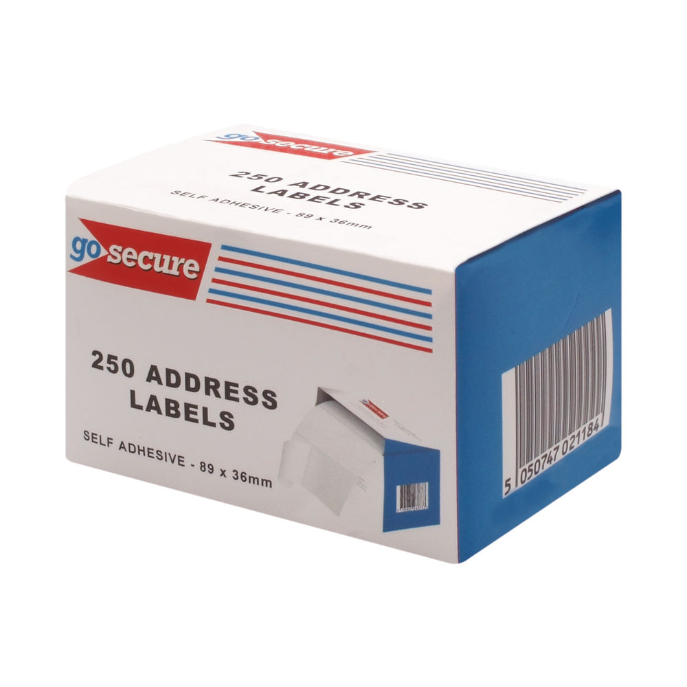 Go Secure Self Adhesive Address Labels, Pack of 1500 - PB02278