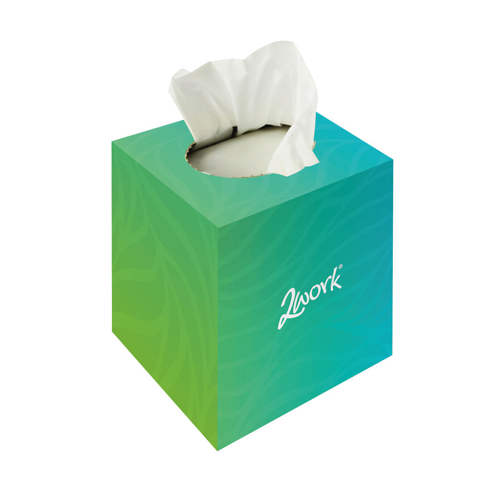 2Work Facial Tissues Cube (Pack of 24)