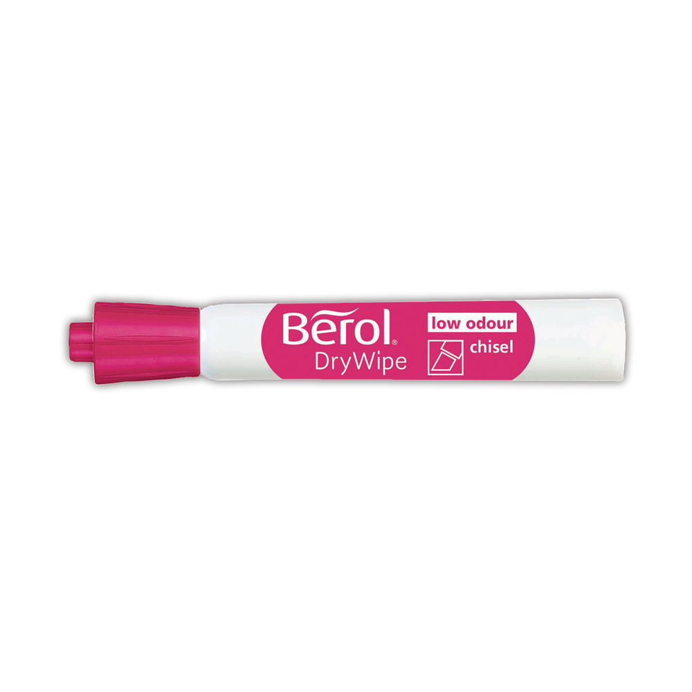 Berol Drywipe Black Chisel Tip Marker (Pack of 48)