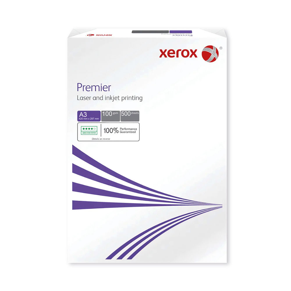 Xerox Premier A3 White Paper 100gsm, Pack of 500 Sheets | 003R93609