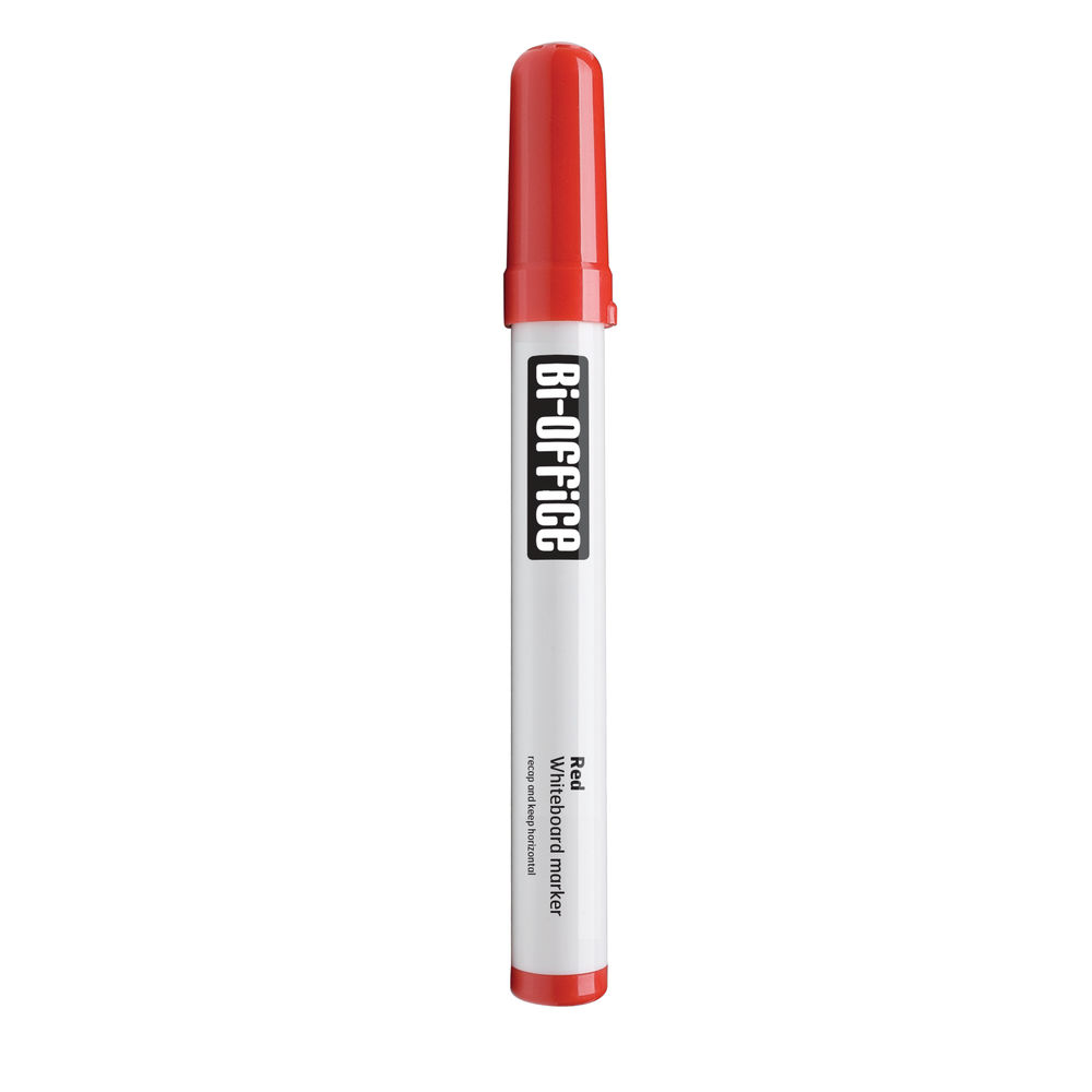 Bi-Office Drywipe Markers Red (Pack of 10) PE1007