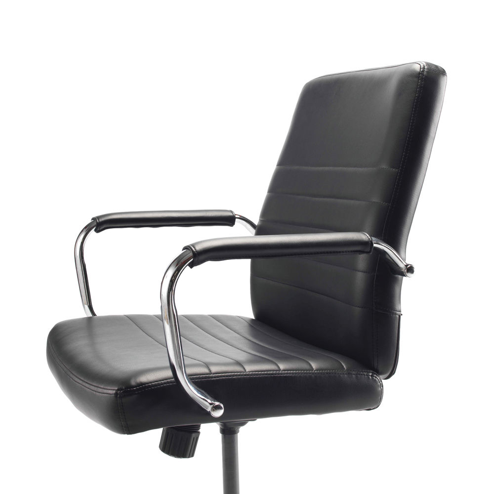 Jemini Amalfi Black Leather Look Office Meeting Chair