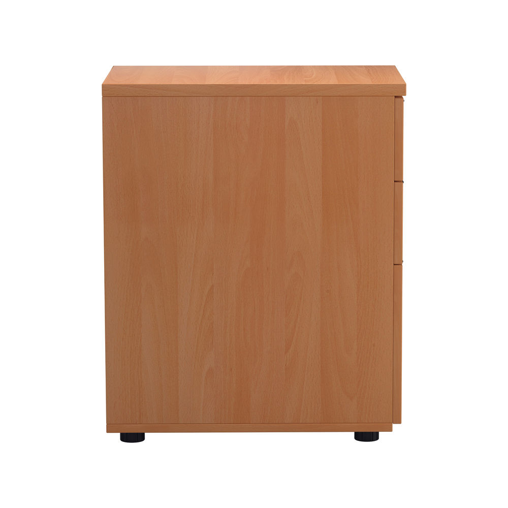 Jemini V2 H730mm Beech 3 Drawer Desk High Pedestal