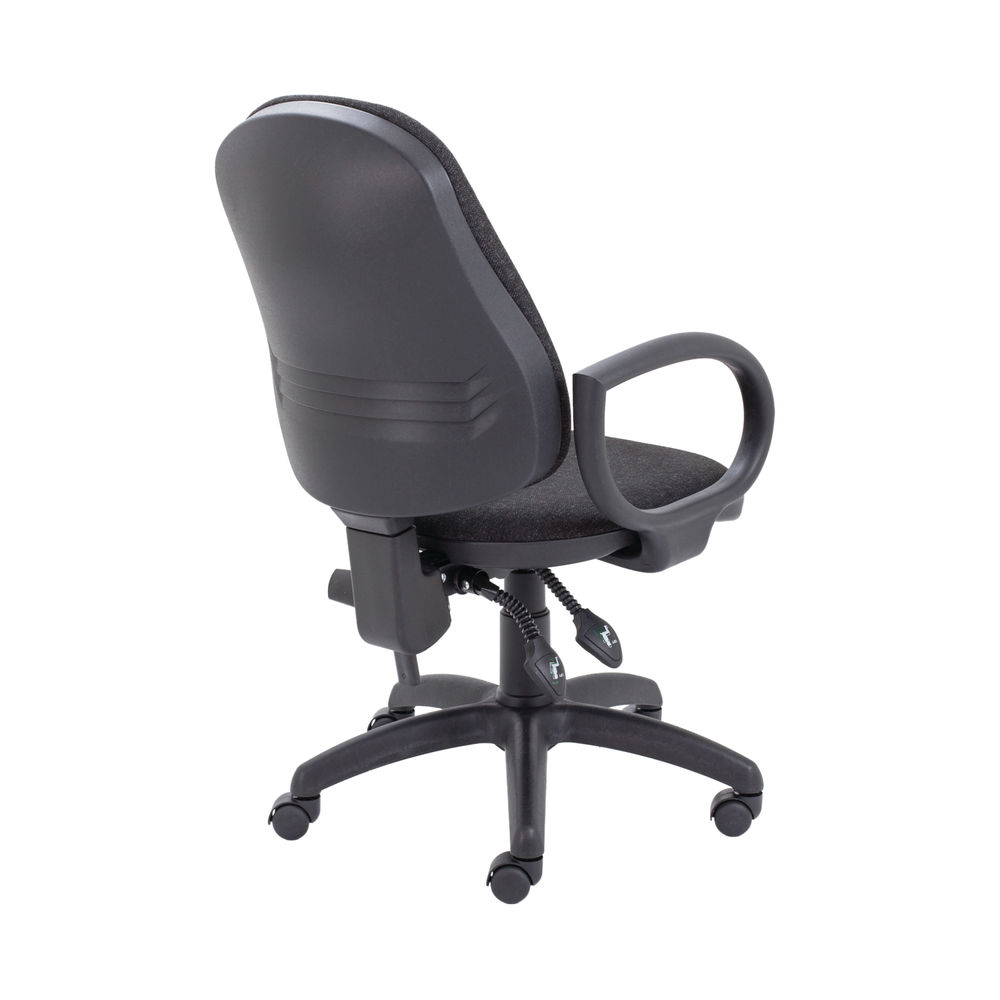 First Charcoal High Back Fixed Arms Operators Office Chair