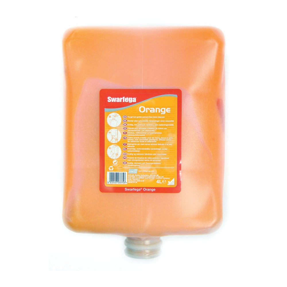 Swarfega Heavy Duty Hand Cleanser Orange 4L (Pack of 4)