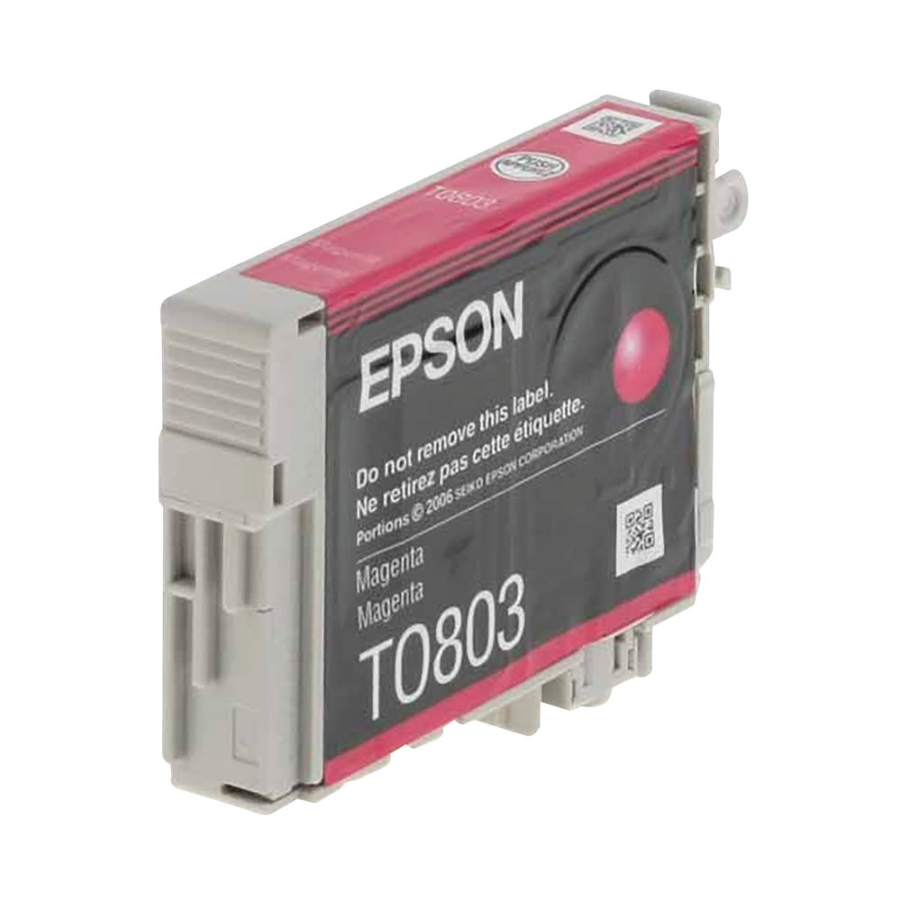 Epson T0803 Magenta Inkjet Cartridge C13T08034011 / T0803