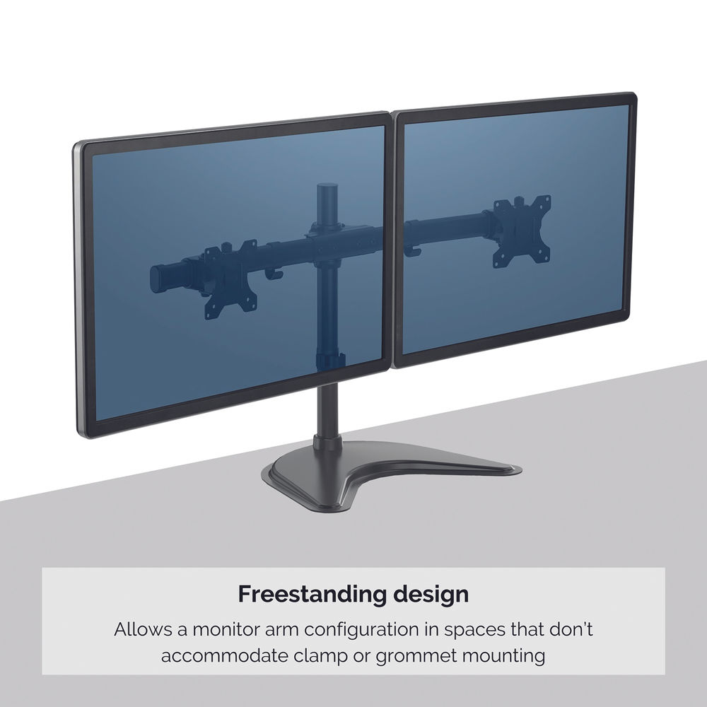 Fellowes Free Standing Dual Horizontal Monitor Arm