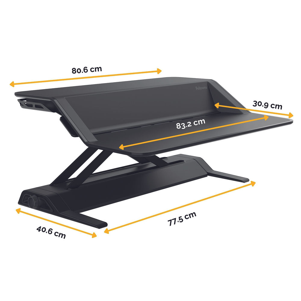 Fellowes Lotus Black Sit Stand Workstation