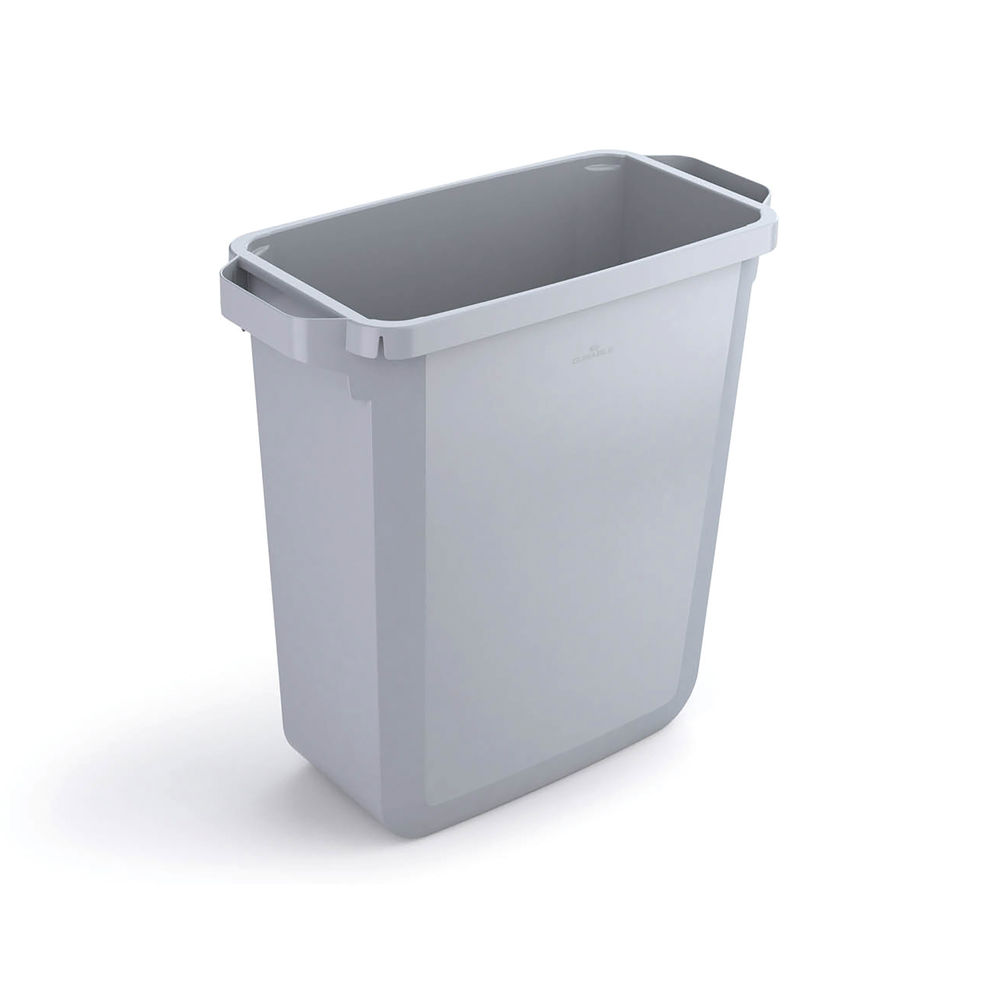 Durable DURABIN Rectangular Waste Bin 60 Litre 282x590x600mm Grey 1800496050