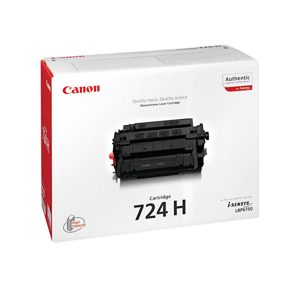 Canon 724H Black High Capacity Toner Cartridge - 3482B002