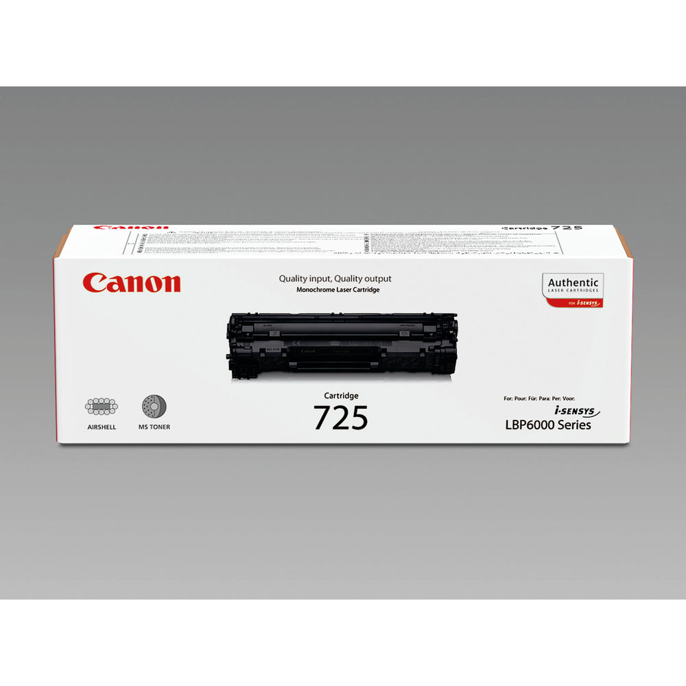 Canon 725 Black Toner Cartridge - 3484B002