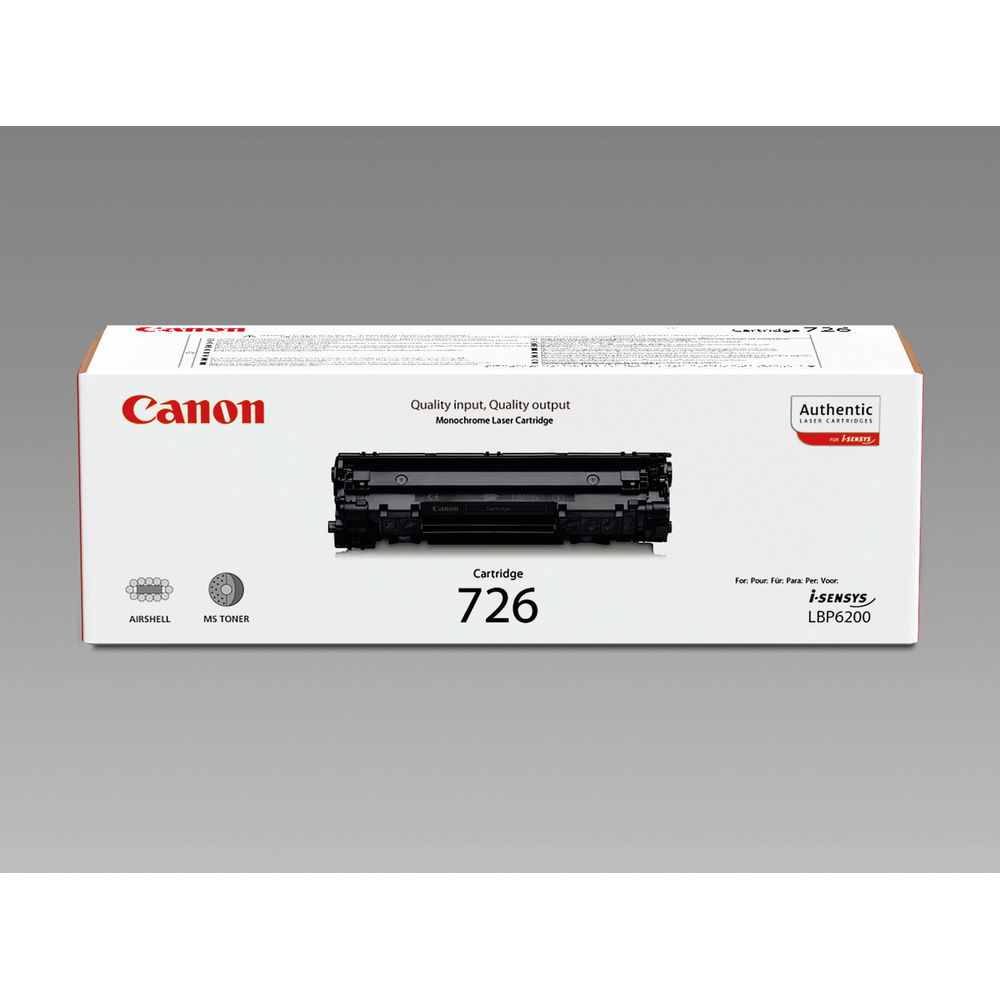 Canon 726 Black Toner Cartridge - 3483B002