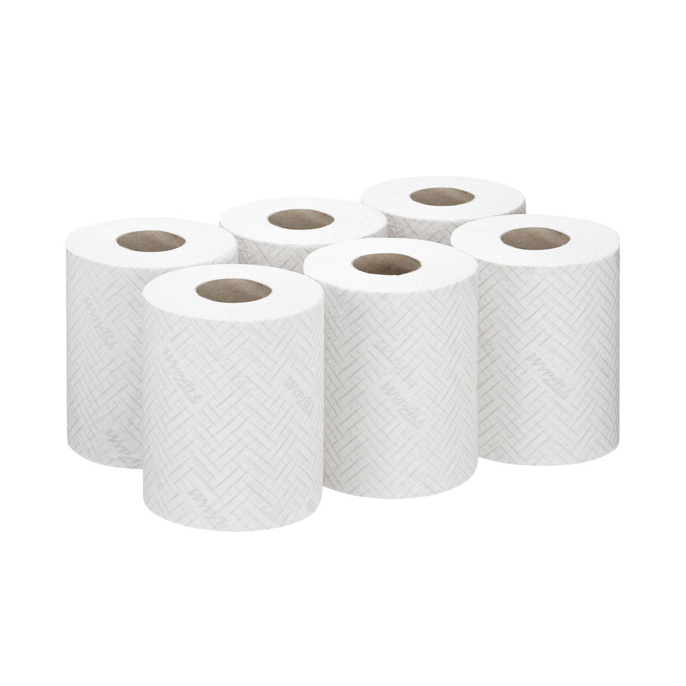 WypAll L10 White Food/Hygiene Wiping Paper Roll (Pack of 6)