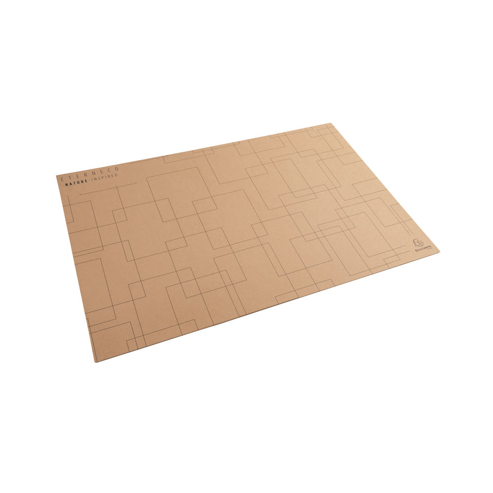 Exacompta Eterneco Desk Mat Board Brown Geometrical (Pack of 8)