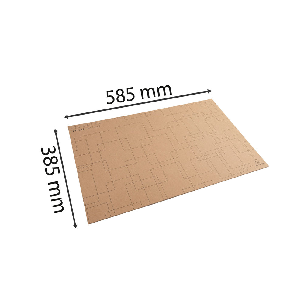 Exacompta Eterneco Desk Mat Board Brown Geometrical (Pack of 8)