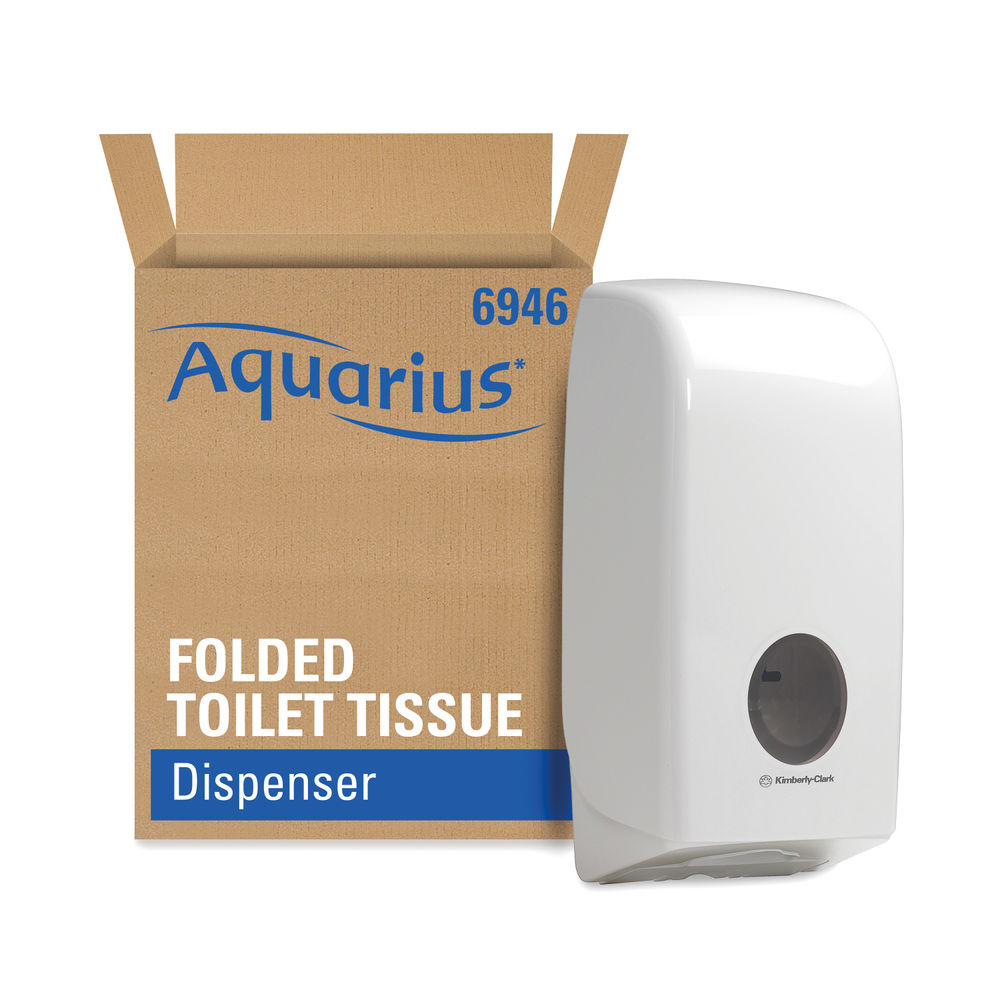 Aquarius Bulk Pack Toilet Tissue Dispenser White