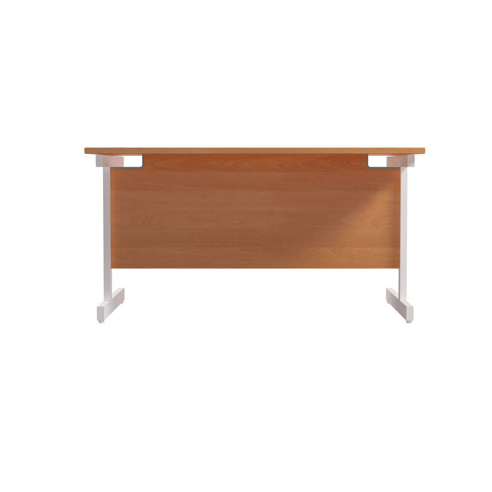 Jemini 1200x800mm Beech/White Single Rectangular Desk