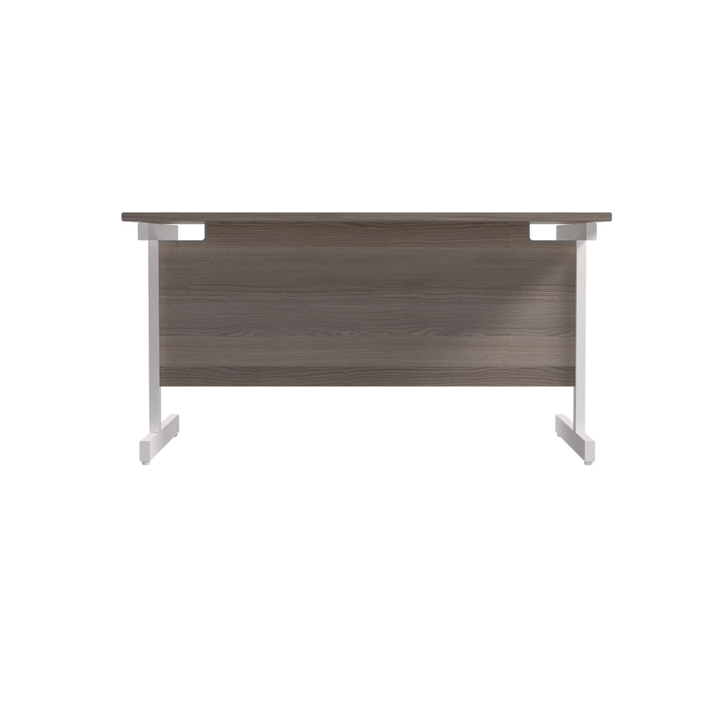 Jemini 1200x800mm Grey Oak/White Single Rectangular Desk