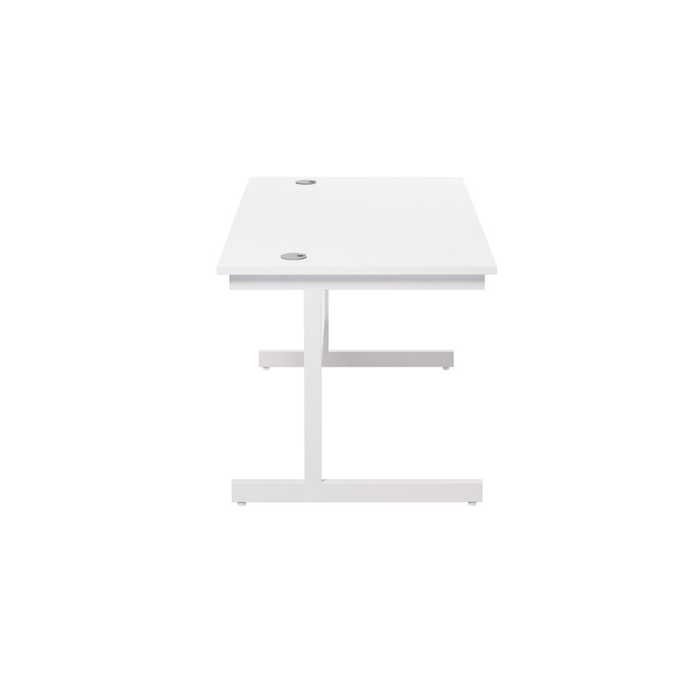 Jemini 1200x800mm White/White Single Rectangular Desk