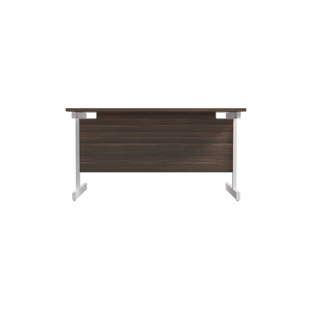 Jemini 1400x800mm Dark Walnut/White Single Rectangular Desk