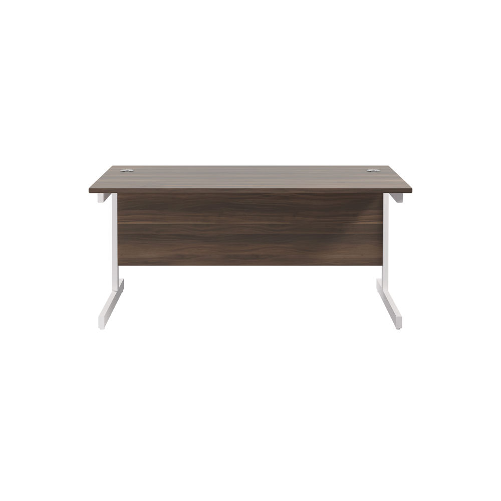 Jemini 1600x800mm Grey Oak/White Single Rectangular Desk