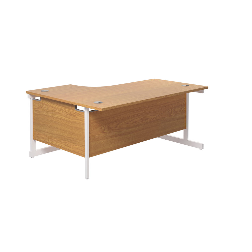 Jemini Radial 1600x1200x730mm Nova Oak Right Hand Cantilever Desk