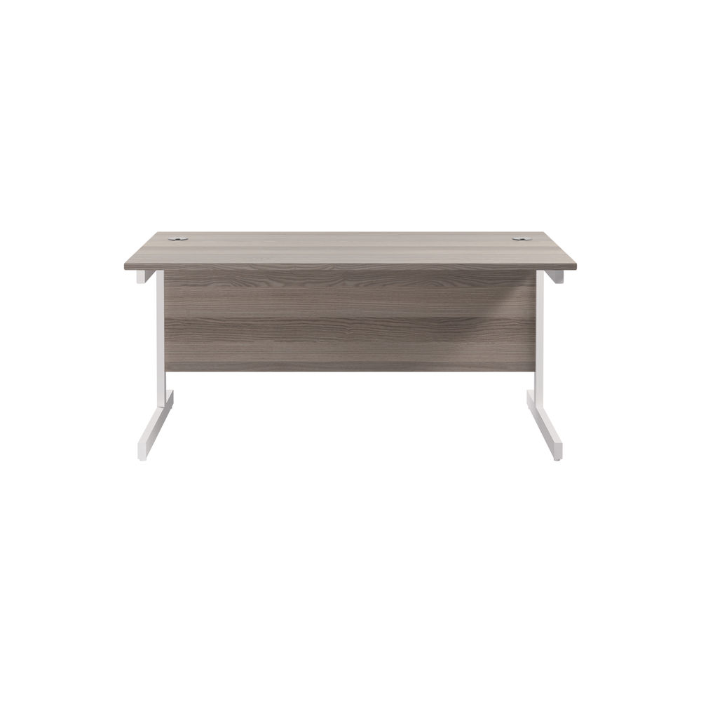 Jemini 1800x800mm Grey Oak/White Single Rectangular Desk