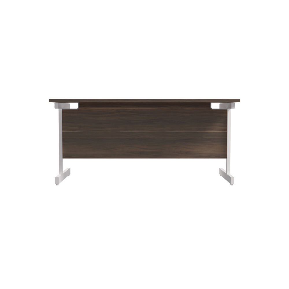 Jemini 1800mm Dark Walnut/White Single Rectangular Desk