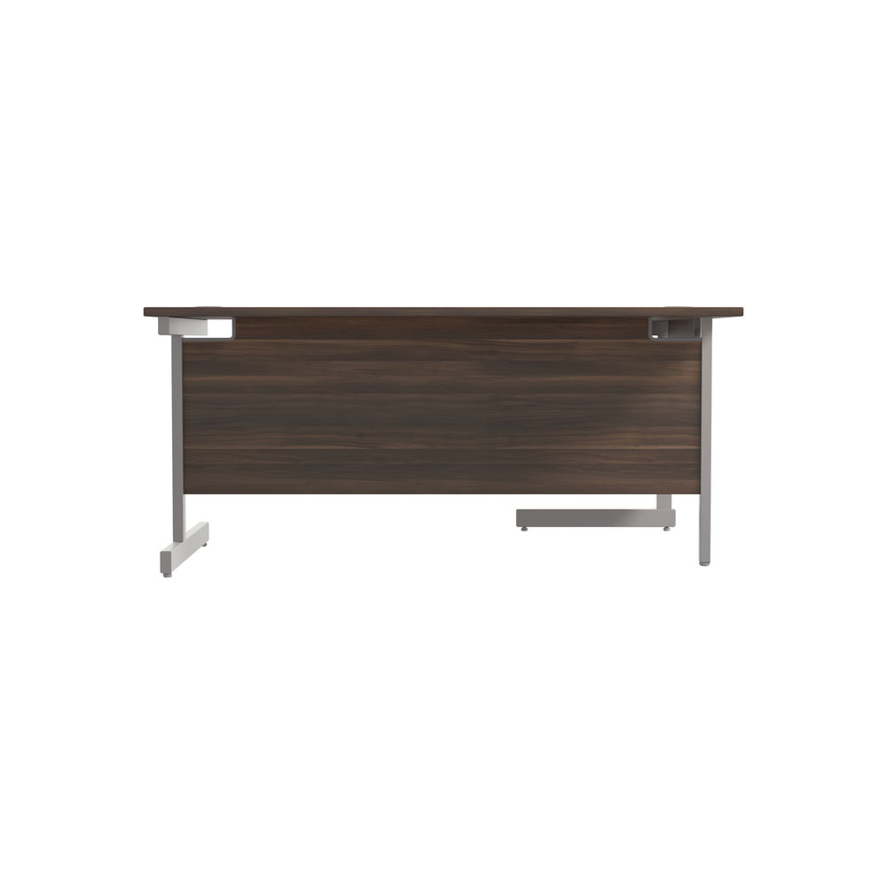 Jemini 1800mm Dark Walnut/Silver Left Hand Radial Desk